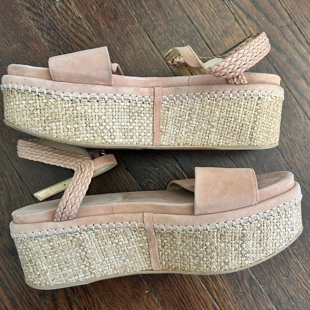 Stuart Weitzman Blush Suede Sandals